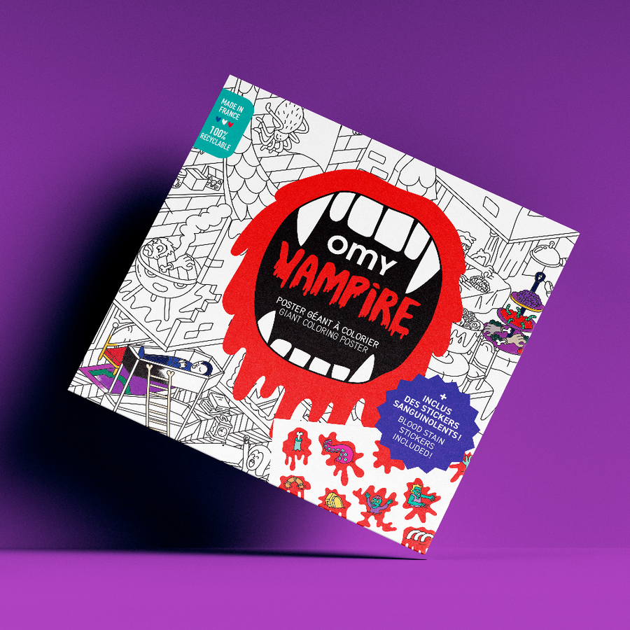 Vampire Giant Coloring Poster with Stickers
