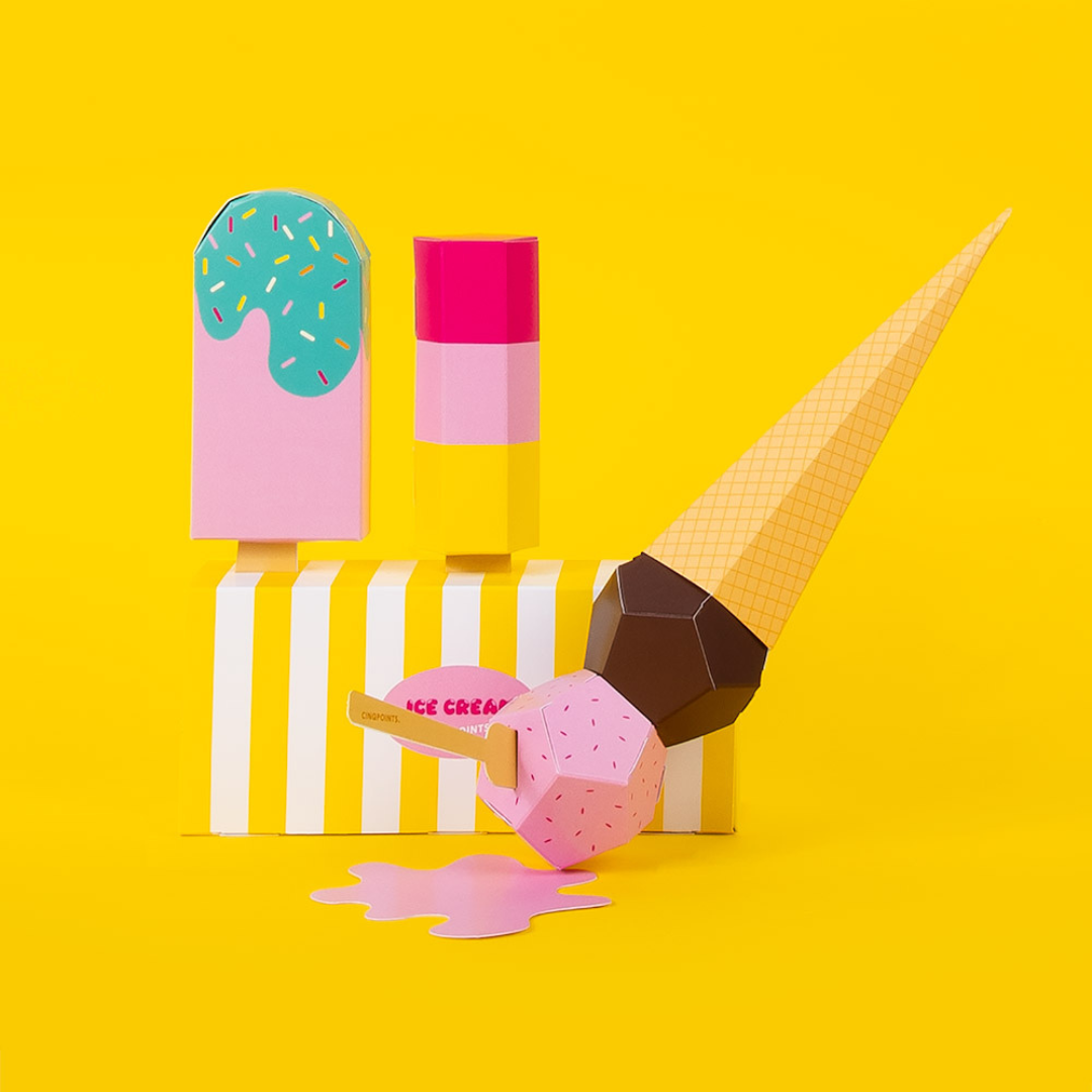 3D PAPERFOOD ICE CREAM by Cinqpoints