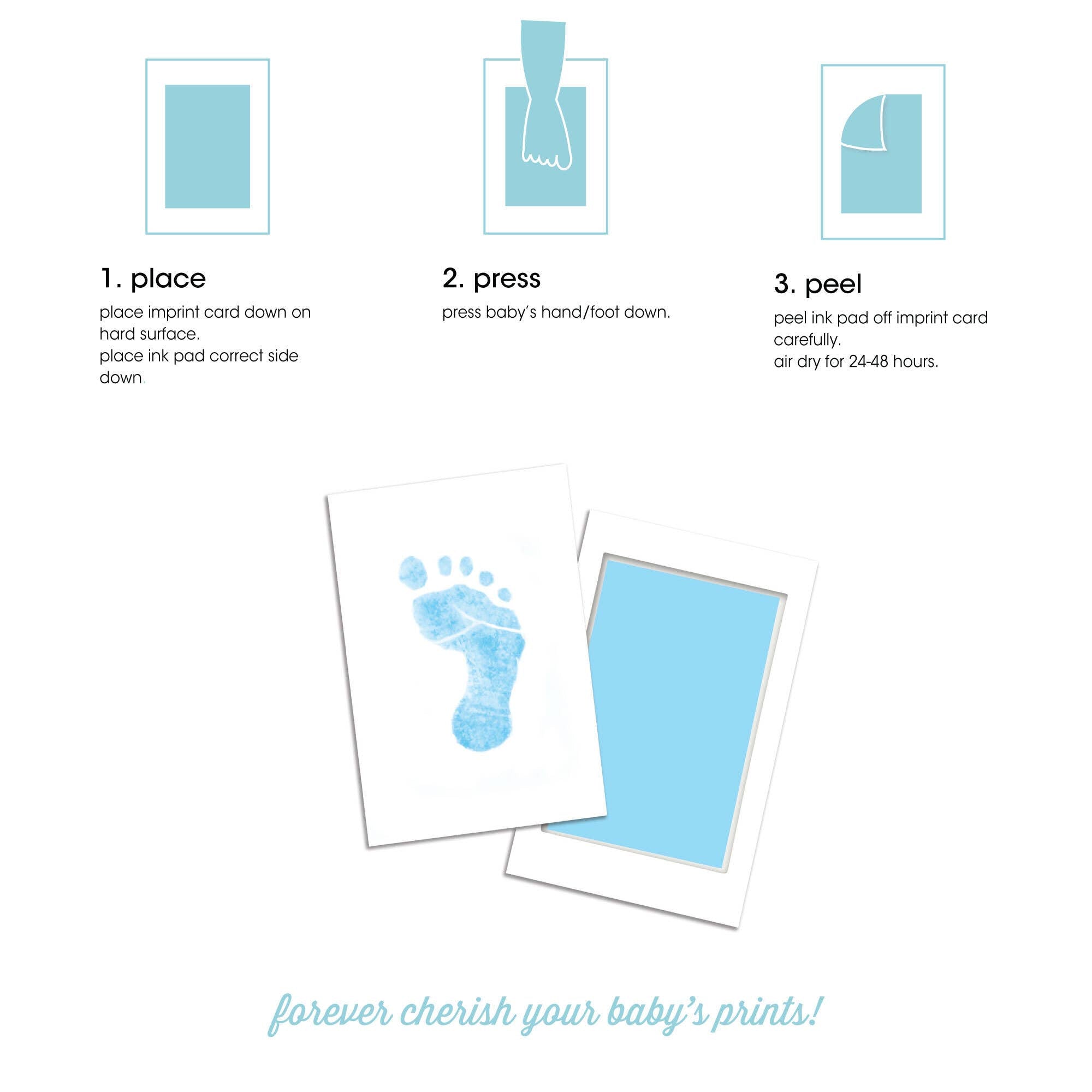 Baby Handprint or Footprint Clean-Touch Ink Pad Kit