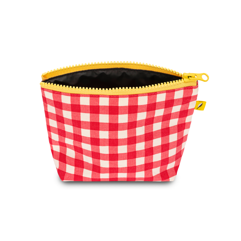 Tiny Zip - Gingham Red