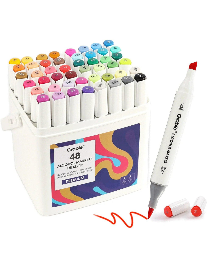Dual Tip Marker Set of 48 with Coloring Book