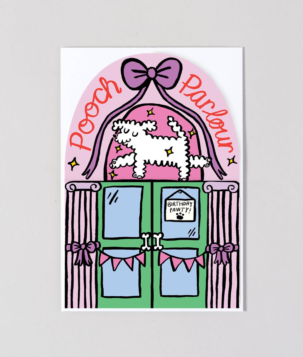 'Pooch Parlour' Fold Out Kid's Birthday Card