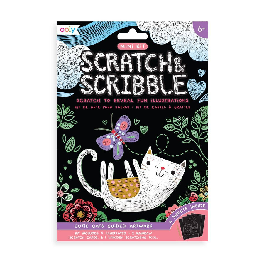 Scratch & Scribble Mini Kit - Cutie Cats (7 PC Set)