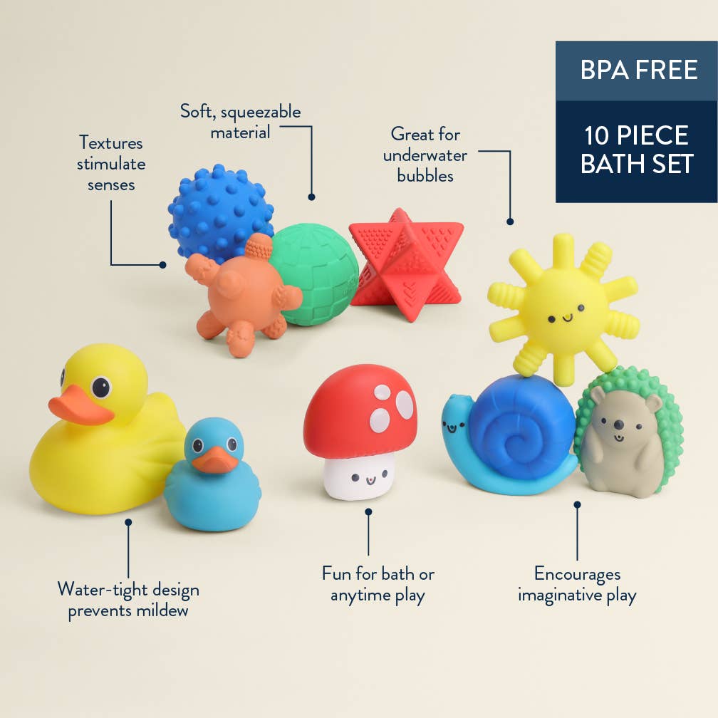 Itzy Splash Bath + Water Toys