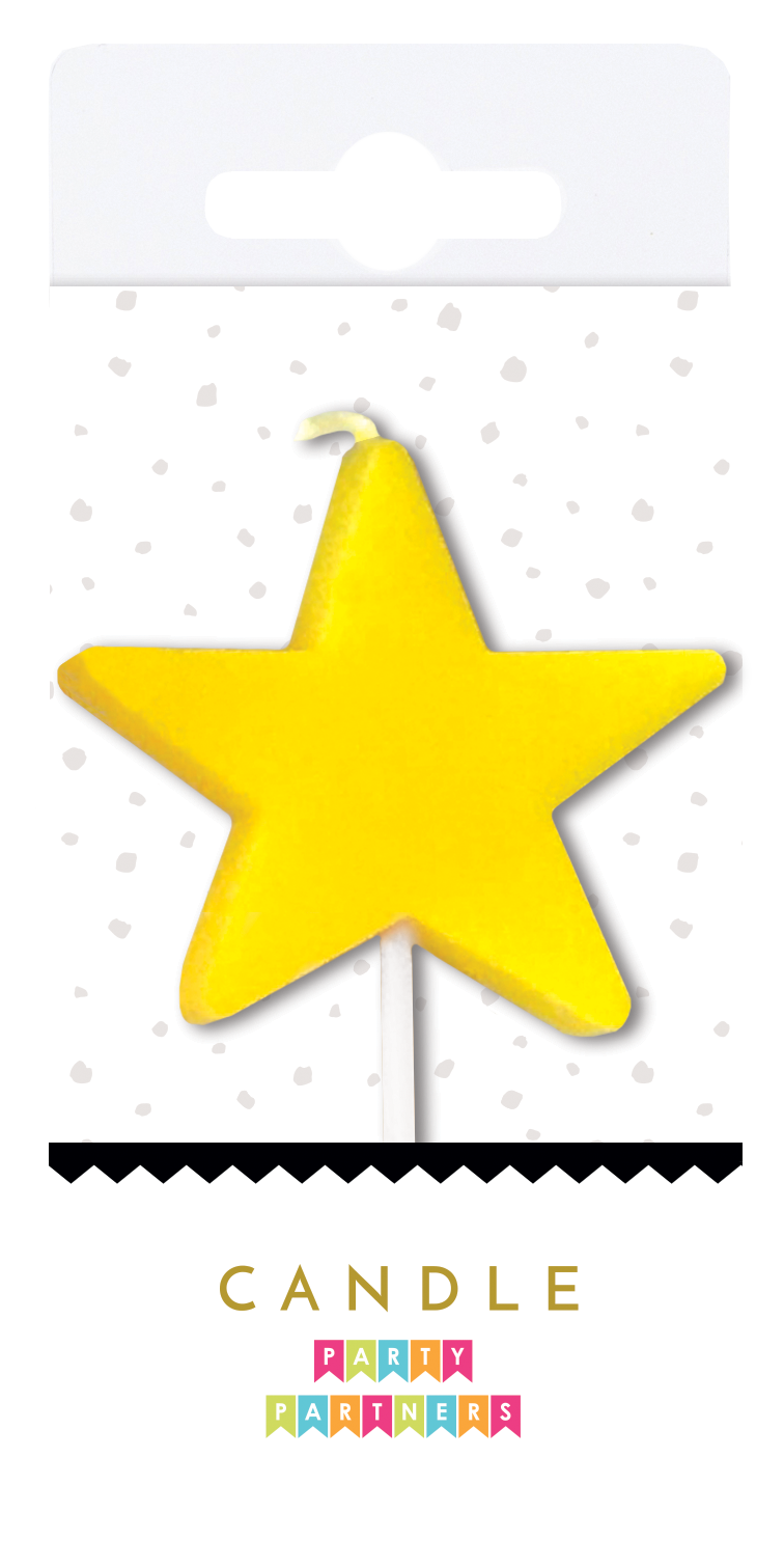 Star Neon Candle Yellow