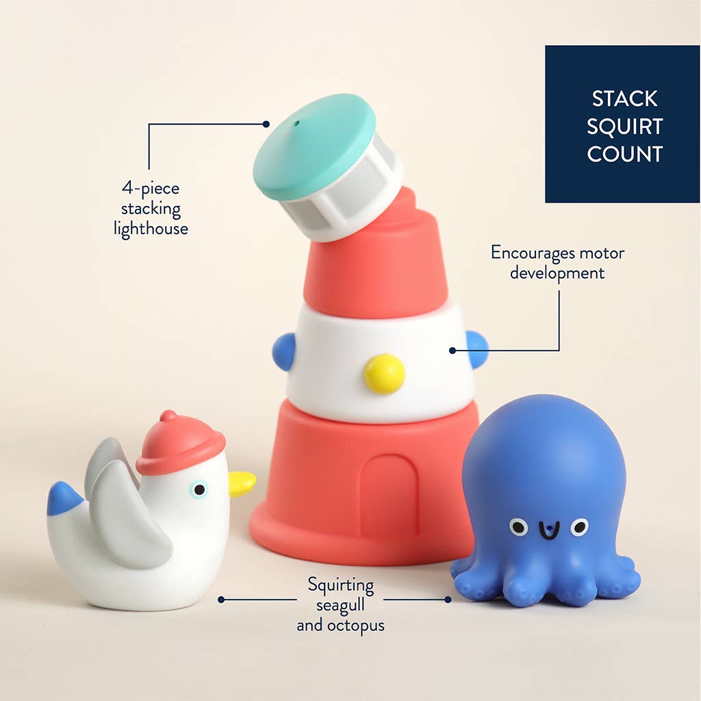 Itzy Stack & Squirt Bath + Water Toy