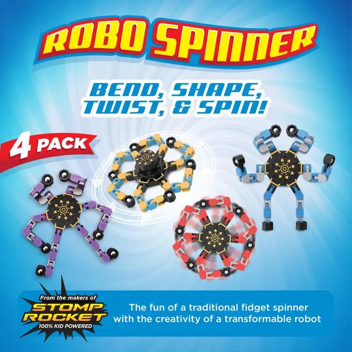 4 Pack Robo Spinner - Transformable Fidget Spinner