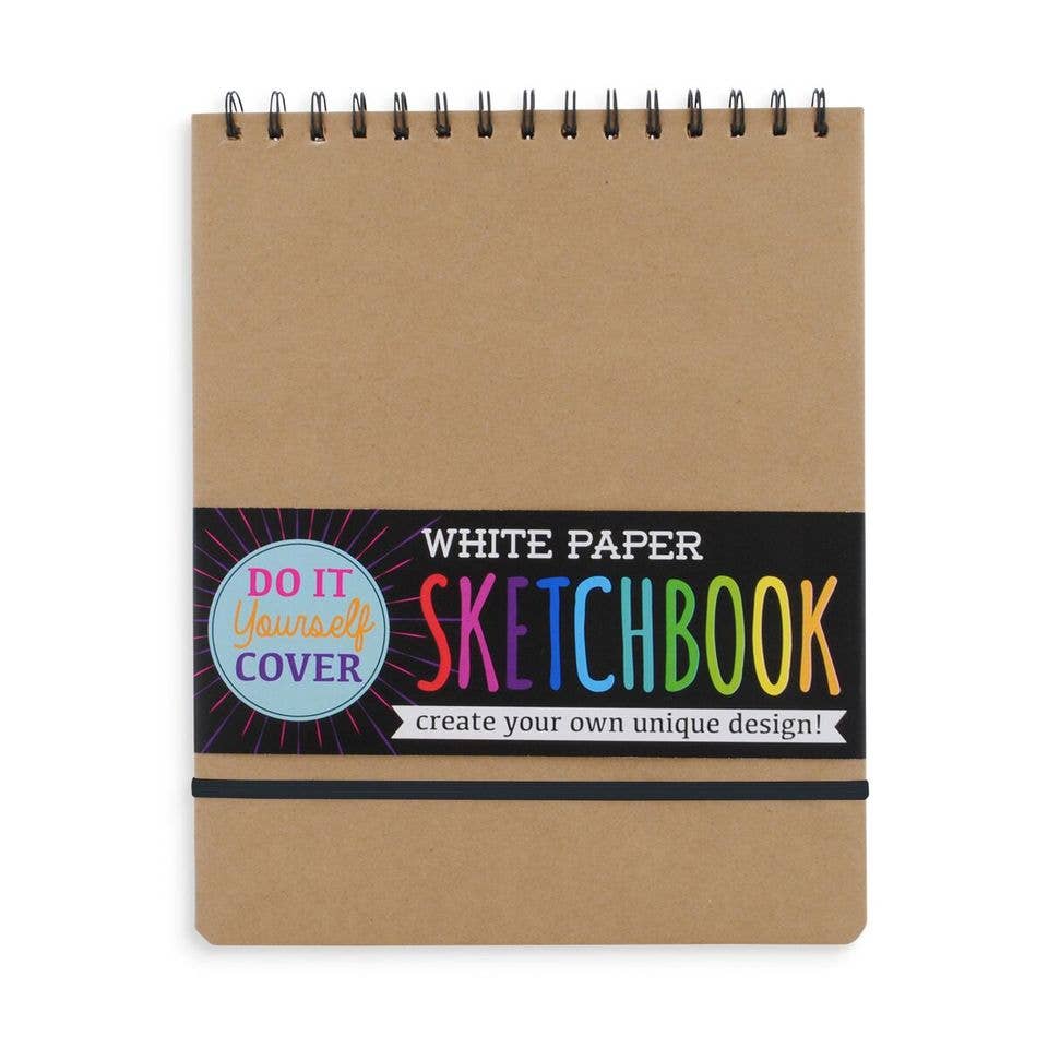D.I.Y. Cover White Paper Sketchbook (8" x 10.5" 75 Pages)