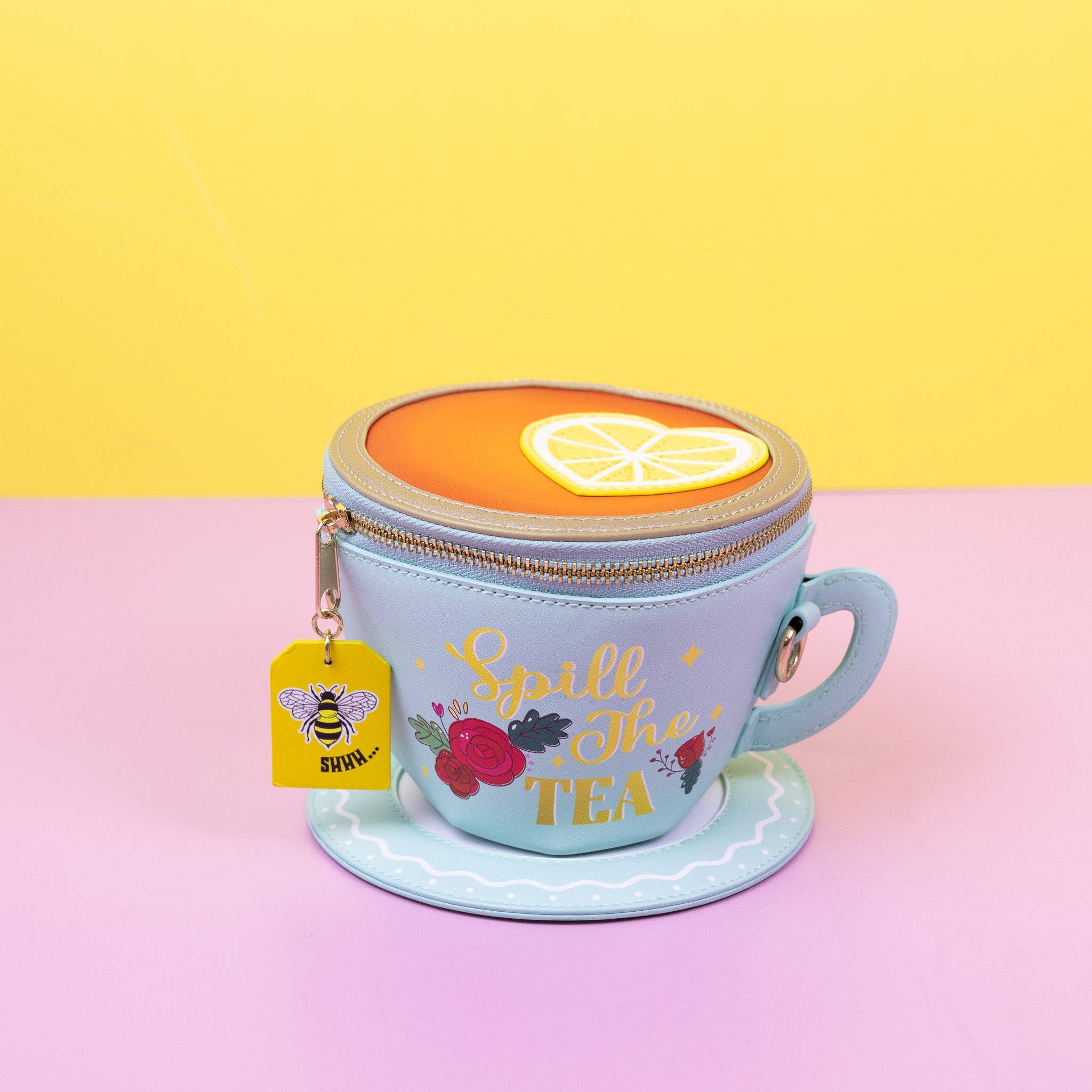 Lemon Tea Cup Crossbody