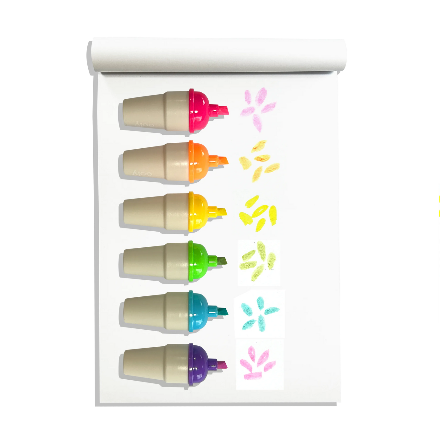 Sweet Scoops: 6 Neon Highlighters with Strawberry Scent