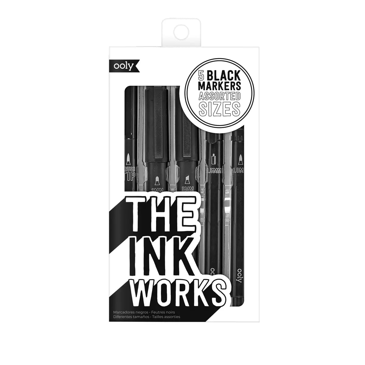 The Ink Works: Assorted Black Markers (Set of 5)