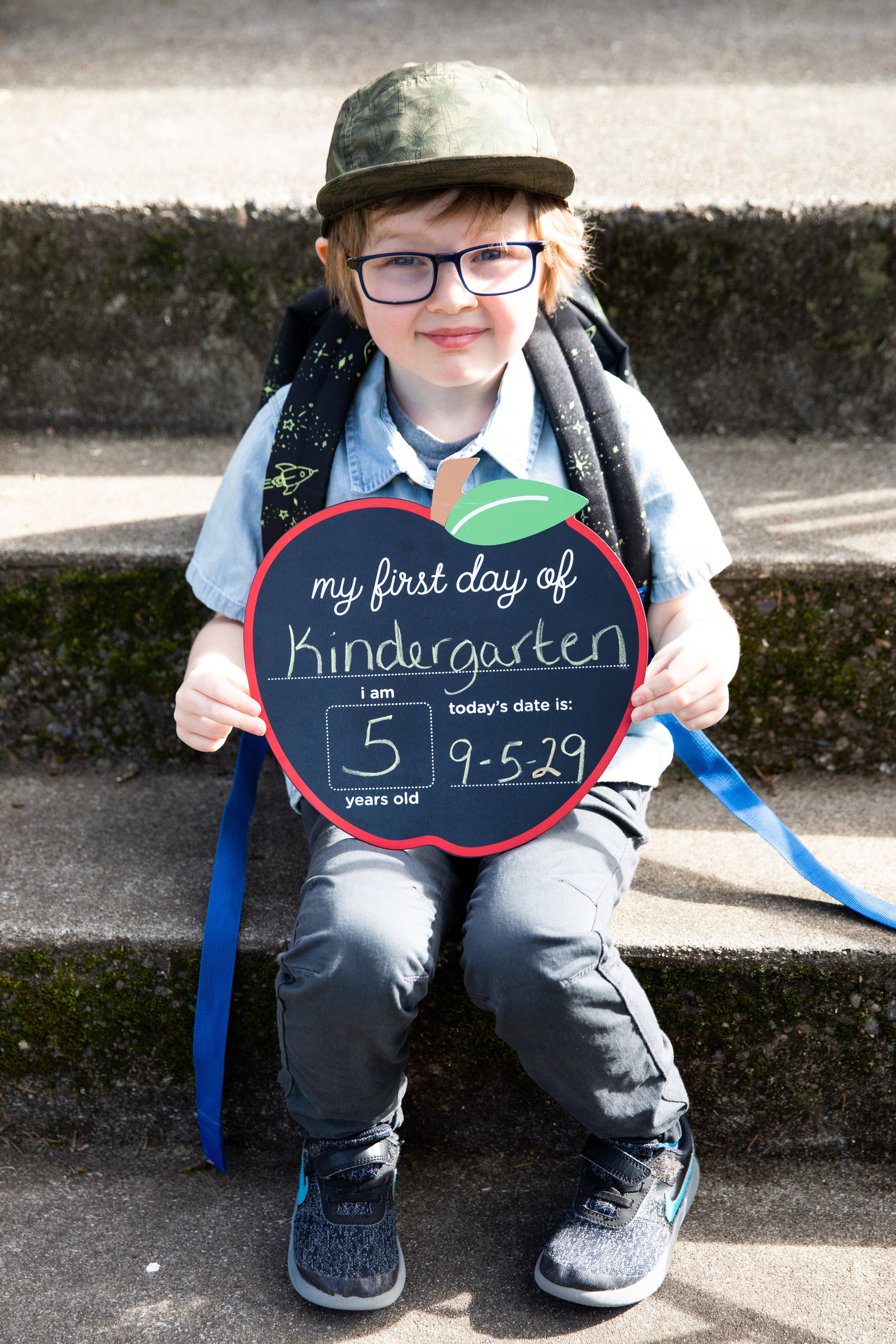First and Last Day of School Reversible Chalkboard Sign