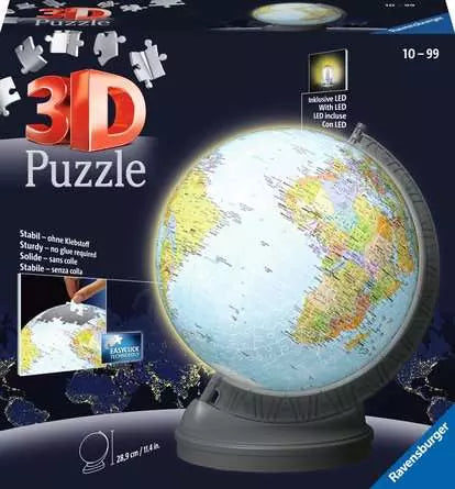 Light Up Globe 3D Puzzle (180pc)