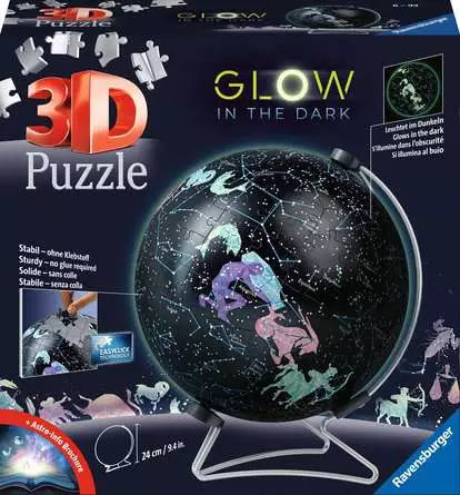 3D Starglobe Glow-in-the-Dark Puzzle (180pc)