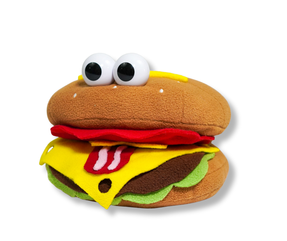 Hamburger Pal Hand Puppet 7" 