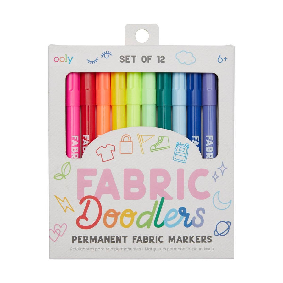 Fabric Doodlers: Permanent Fabric Markers (Set of 12)