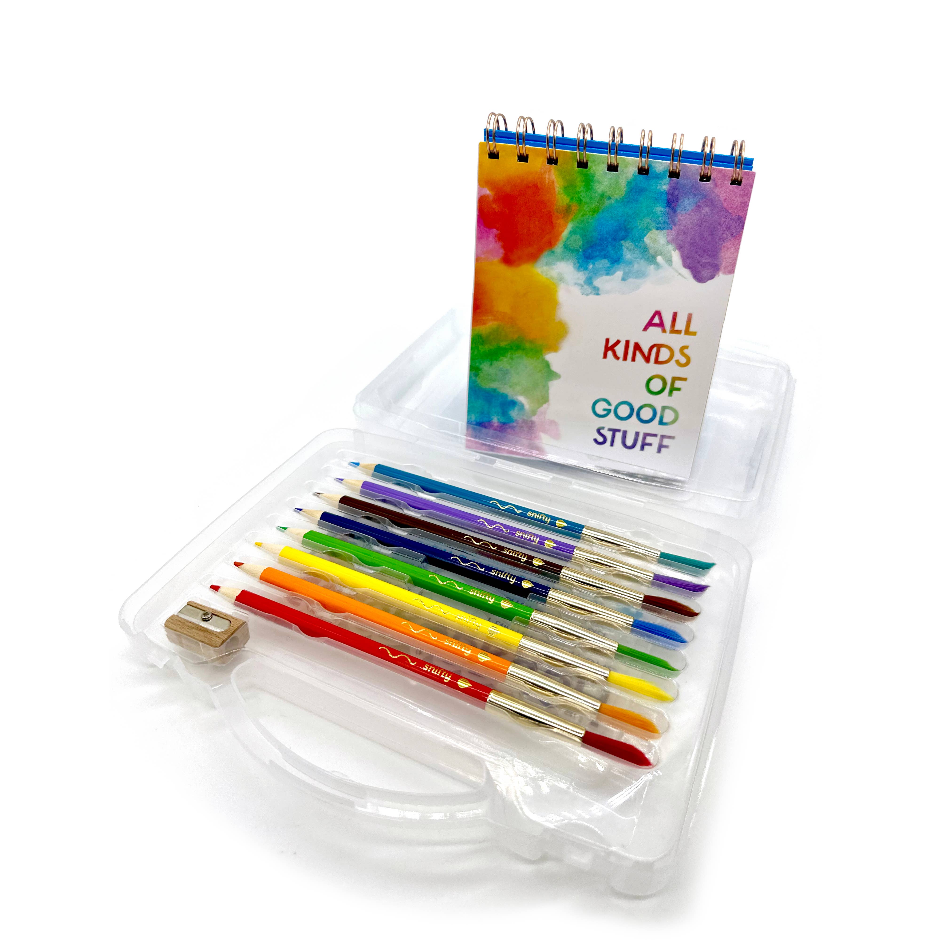 Colorbrush On-the-Go - Double Ended Watercolor Pencil & Paintbrush Set