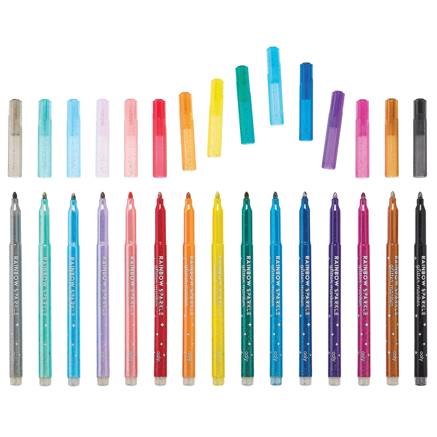 Rainbow Sparkle: Glitter Markers (Set of 15)