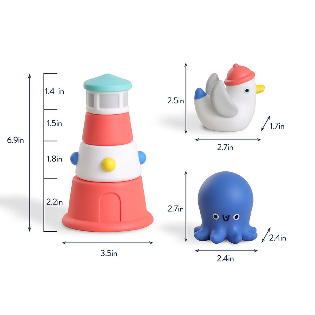 Itzy Stack & Squirt Bath + Water Toy
