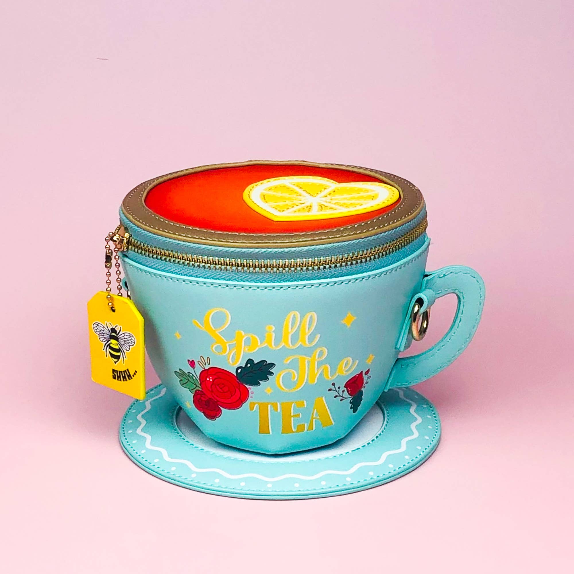 Lemon Tea Cup Crossbody