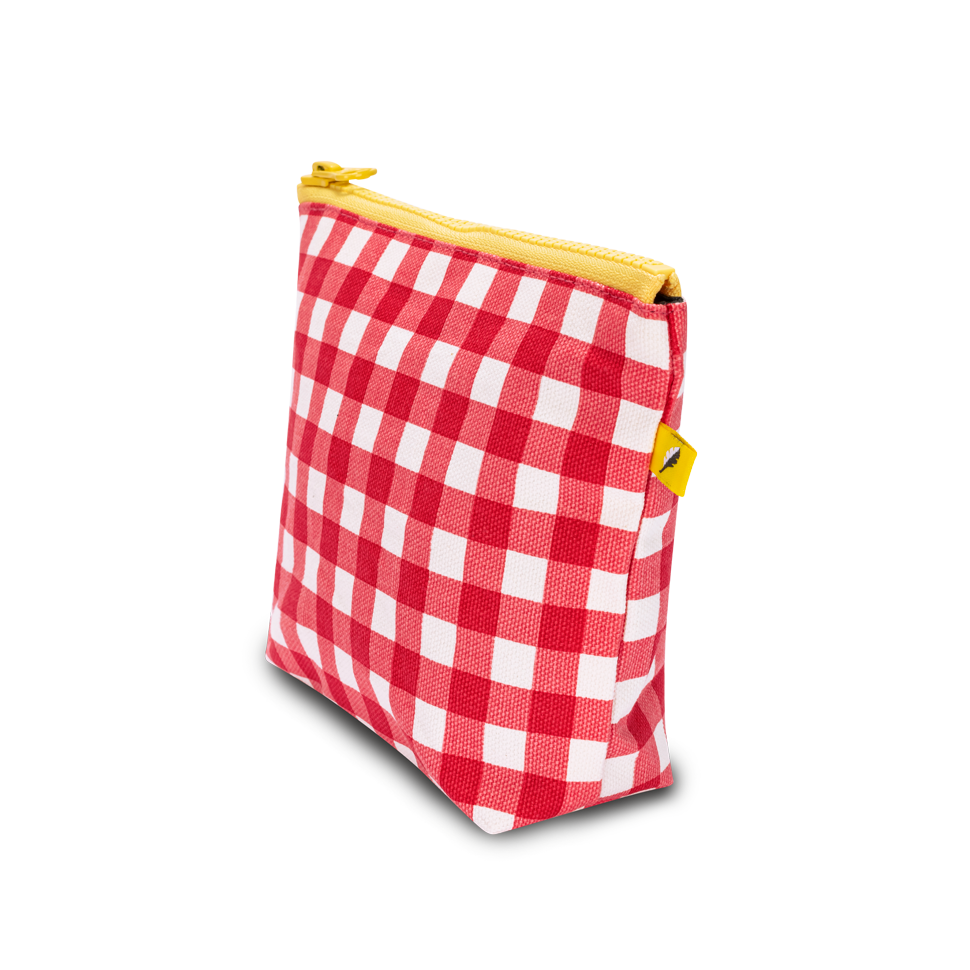 Tiny Zip - Gingham Red