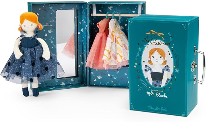 Les Parisiennes Blanche's Fancy Evening Dress Suitcase (Blue)