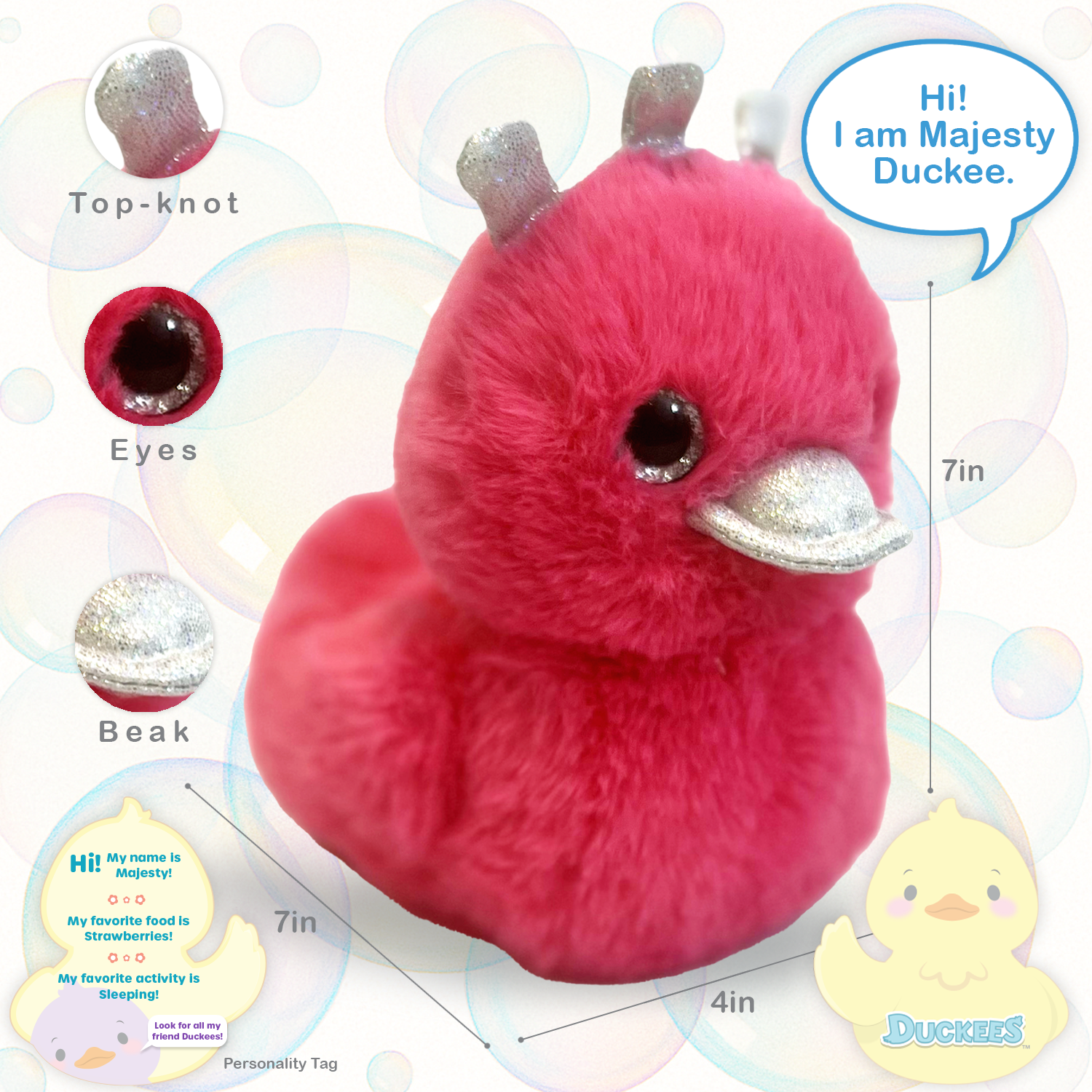 7" Majesty Plush Duckee Princess