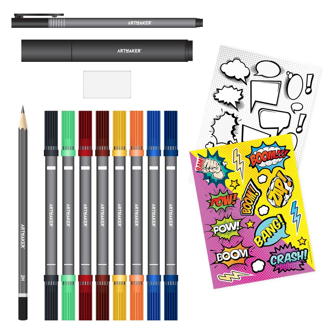 Art Maker How to Draw Comic Art Kit