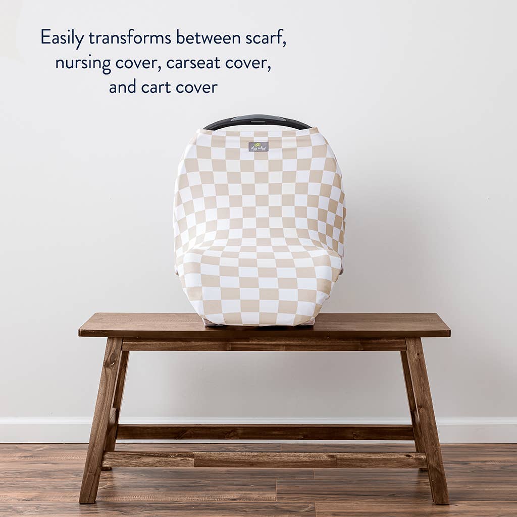 Taupe Checkerboard - 4-in-1 multi-use cover