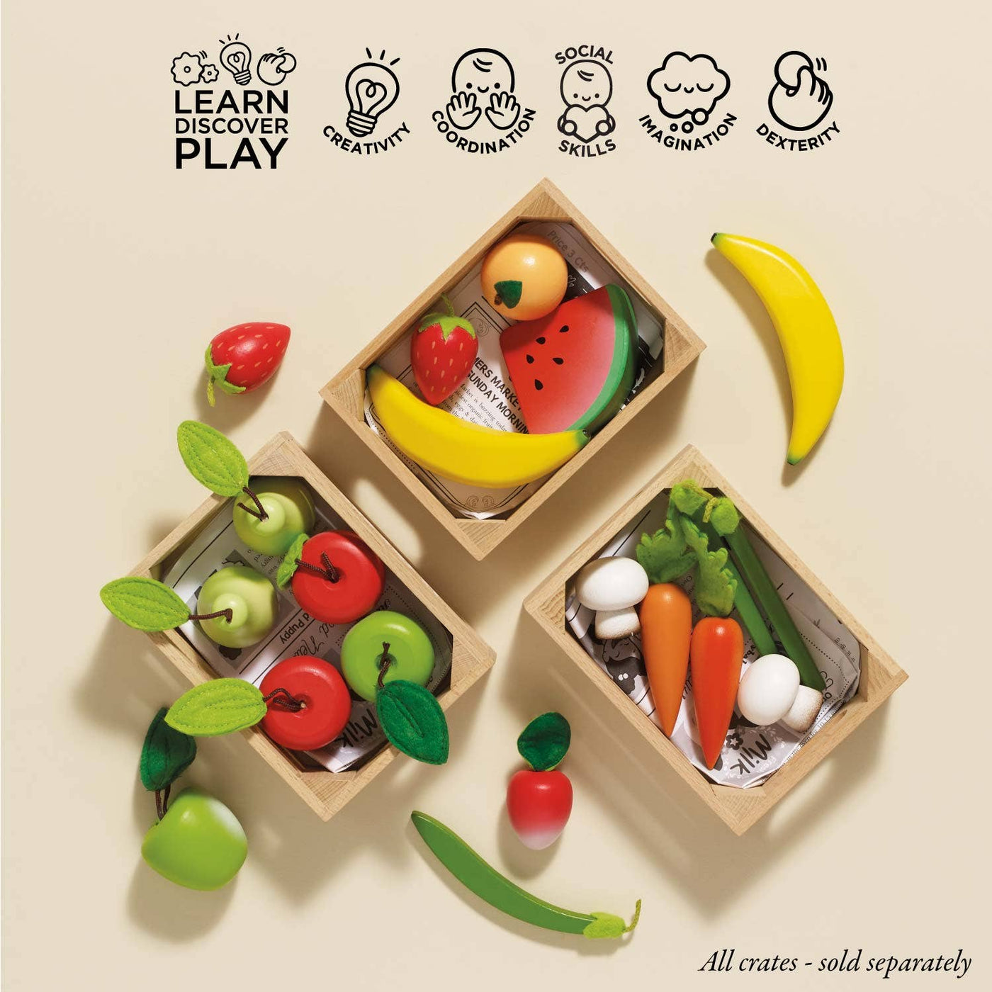 Smoothie Fruit Wooden Market Crate