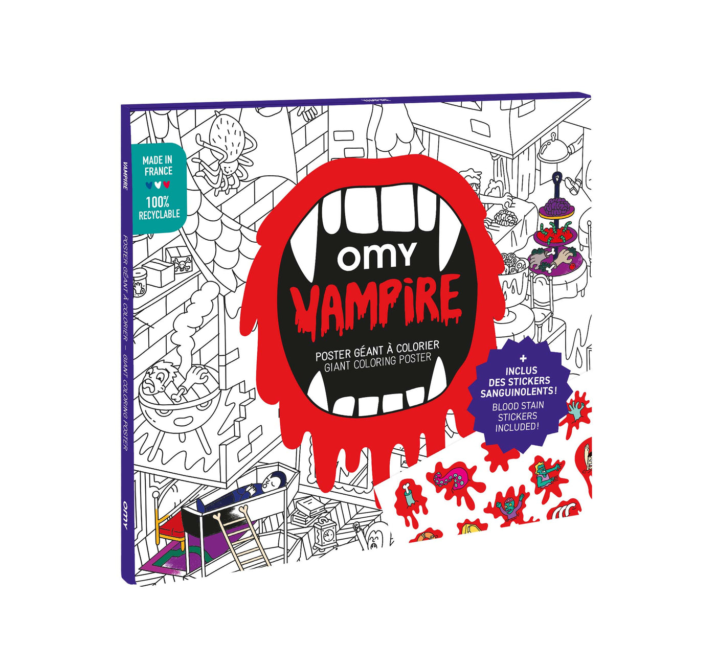 Vampire Giant Coloring Poster with Stickers