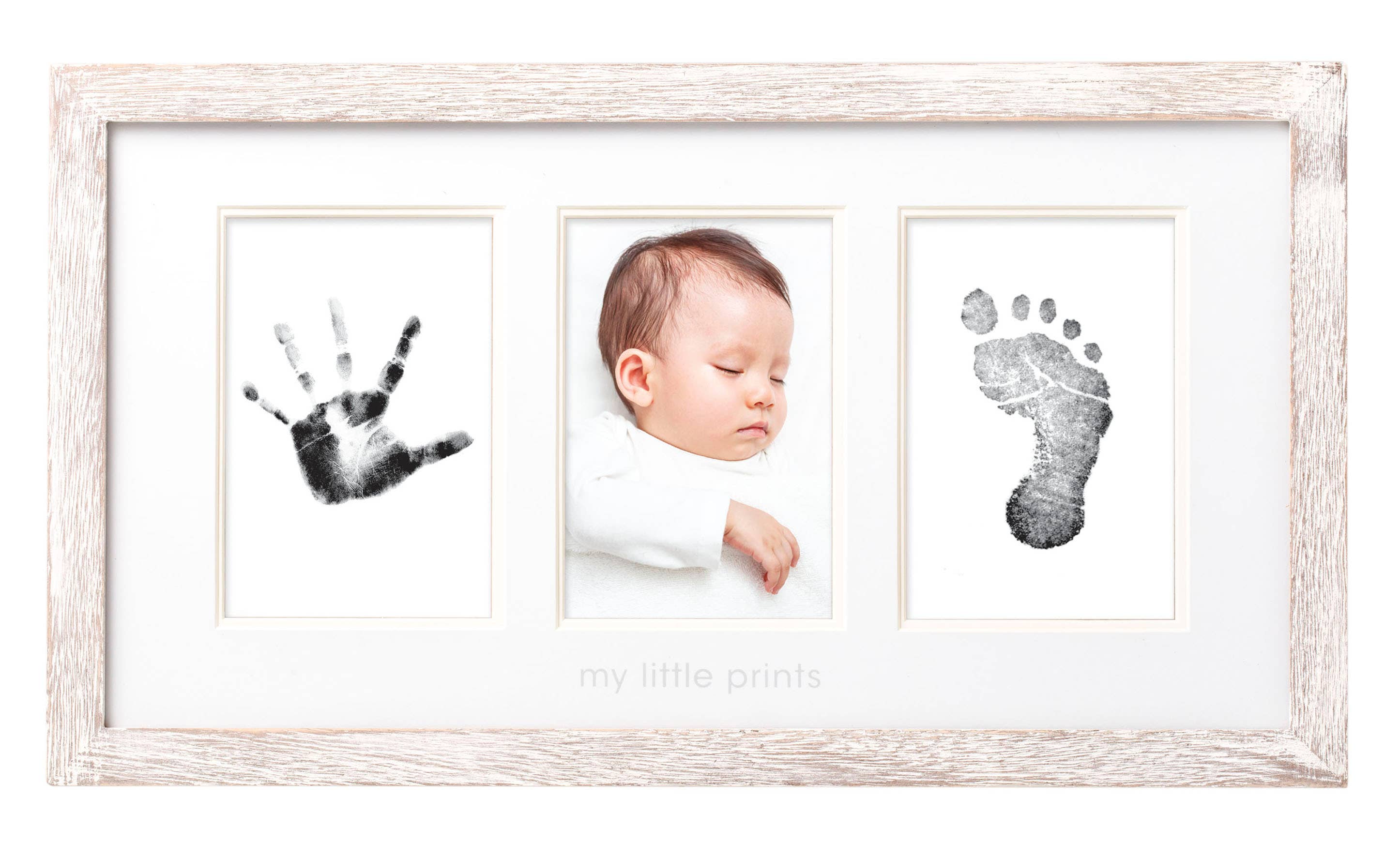 Babyprints Photo Frame and Clean-Touch Ink Pad (Rustic)