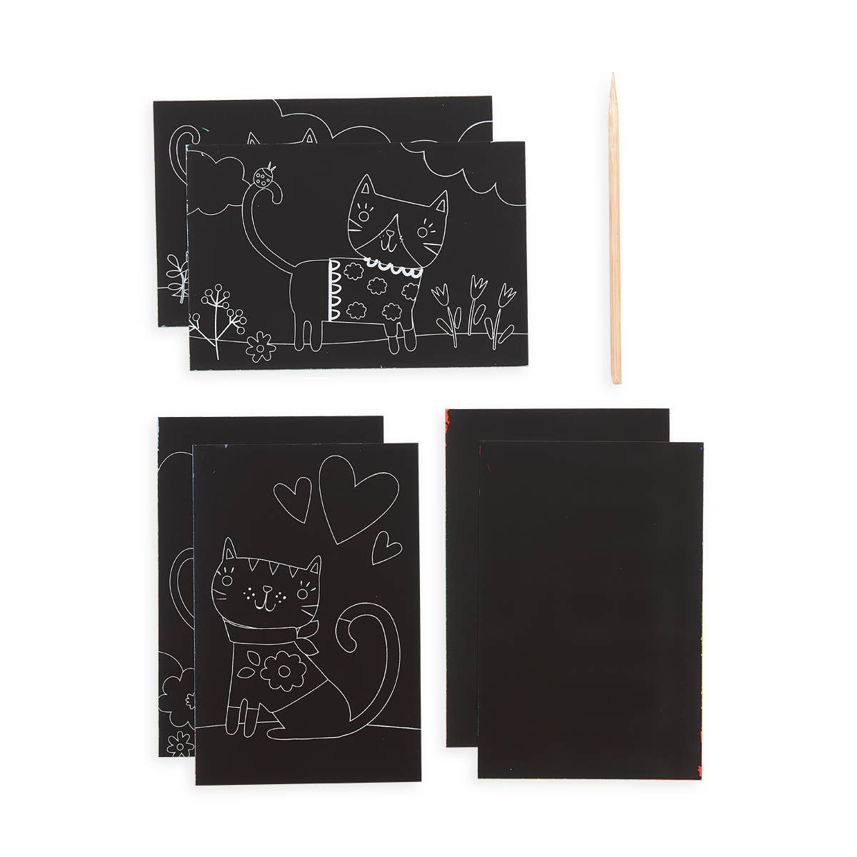 Scratch & Scribble Mini Kit - Cutie Cats (7 PC Set)