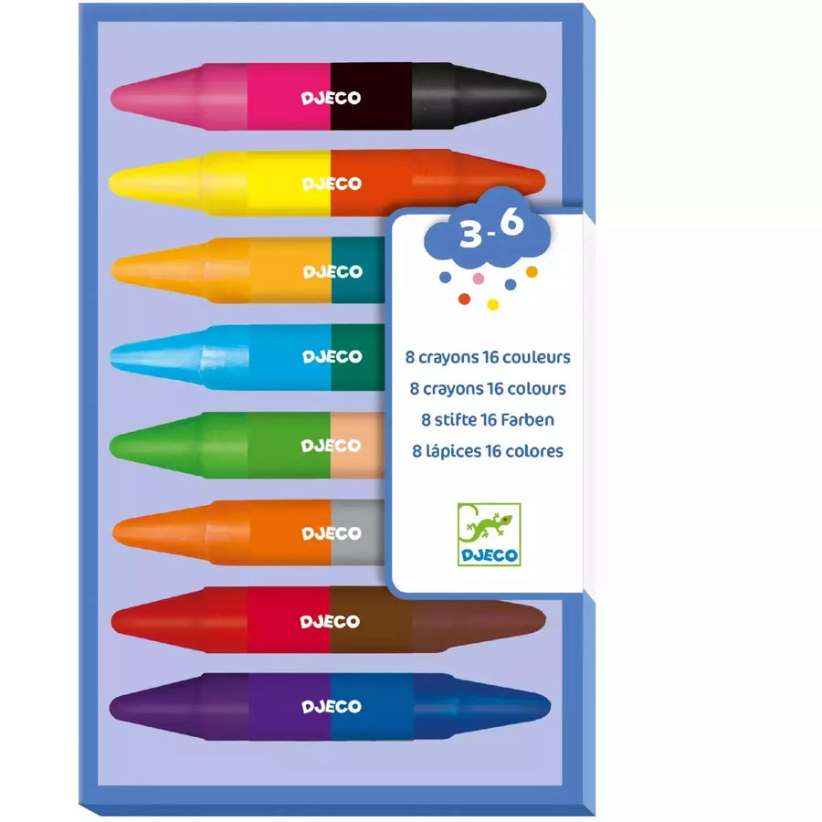 8 Twin Double-Ended Crayons