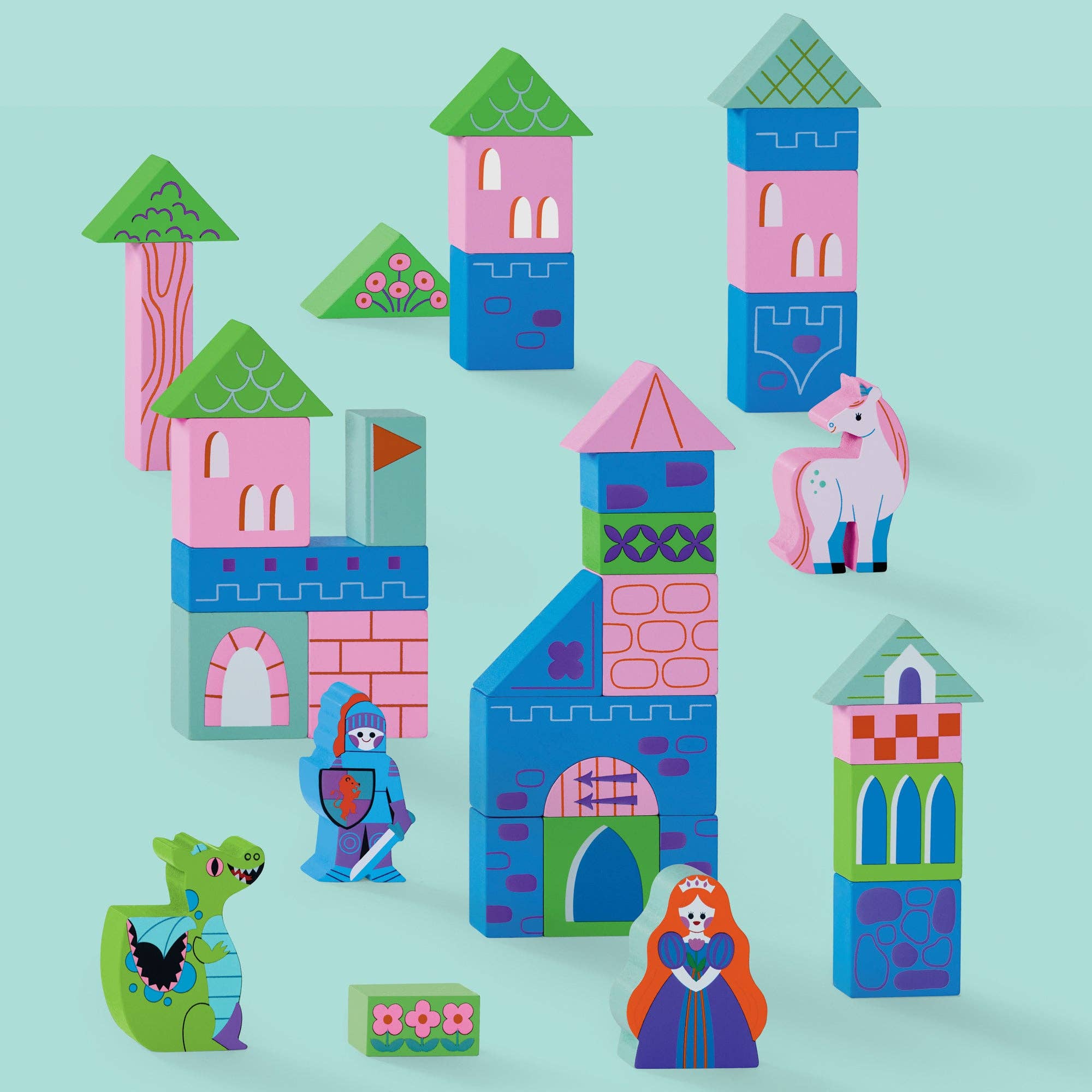 Build & Play Wood Blocks - Princess Palace