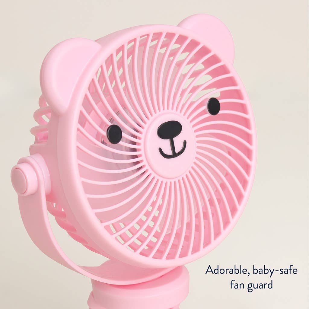 Breeze 3-Speed Stroller Fan - Pink