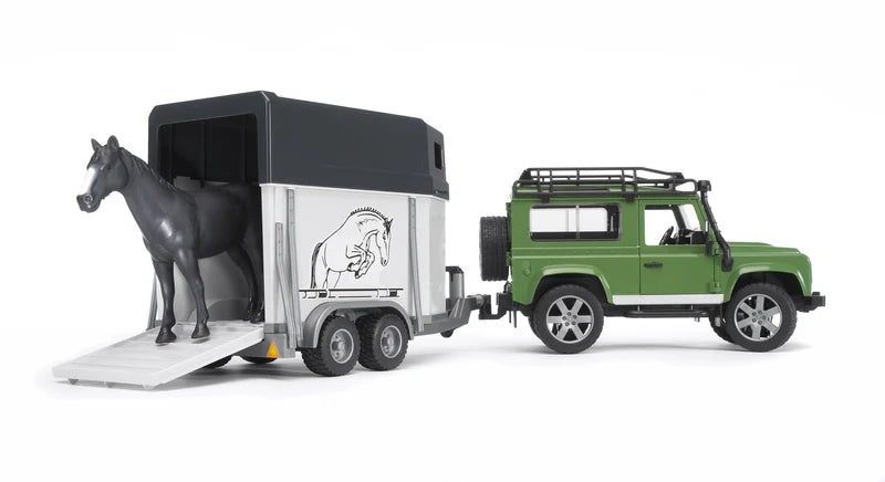 Land Rover Defender w/ Horse & Trailer