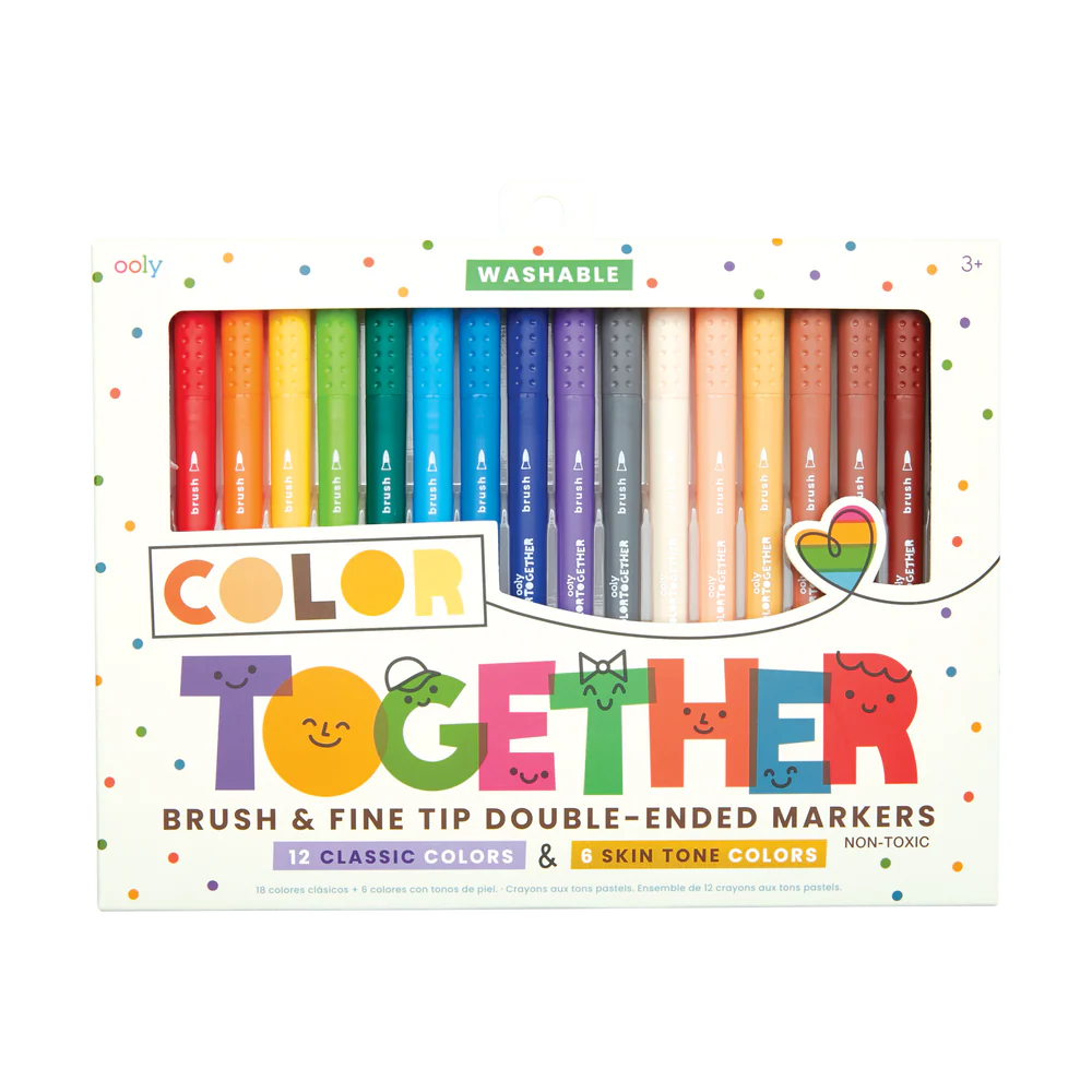 Color Together Markers - 12 Colors & 6 Skin Tones