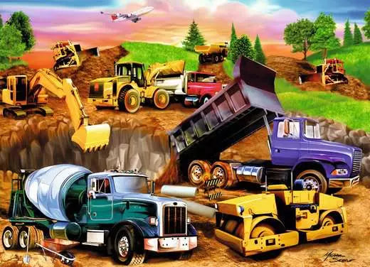 Construction Crowd Puzzle (60pc)