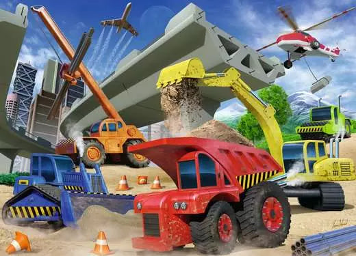 Construction Vehicles Puzzle (100pc)