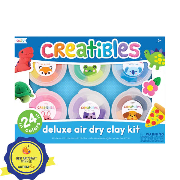 Creatibles Deluxe Air Dry Clay Kit - Set of 24 Colors