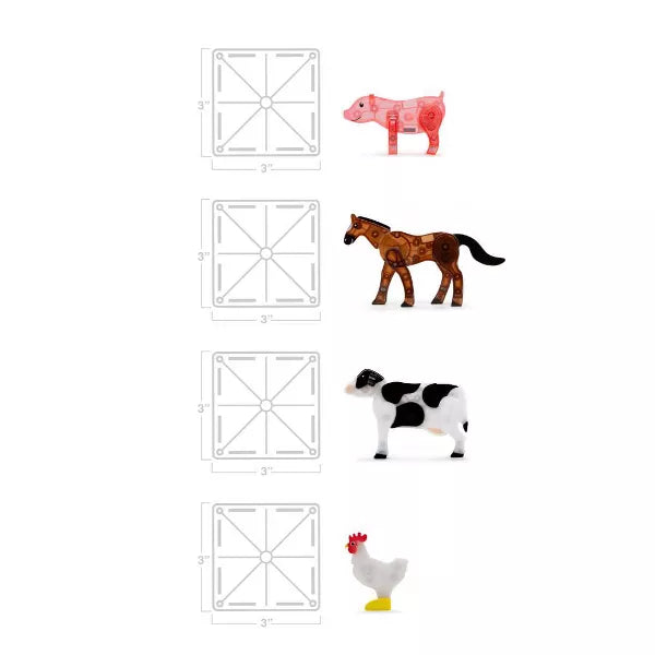 Magna-tiles - Farm Animals