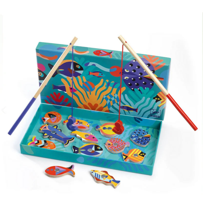 Graphic Wooden magnetic Fishing Game