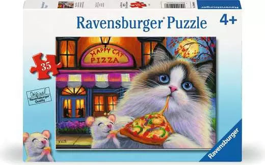 Happy Cat Pizza Puzzle (35pc)