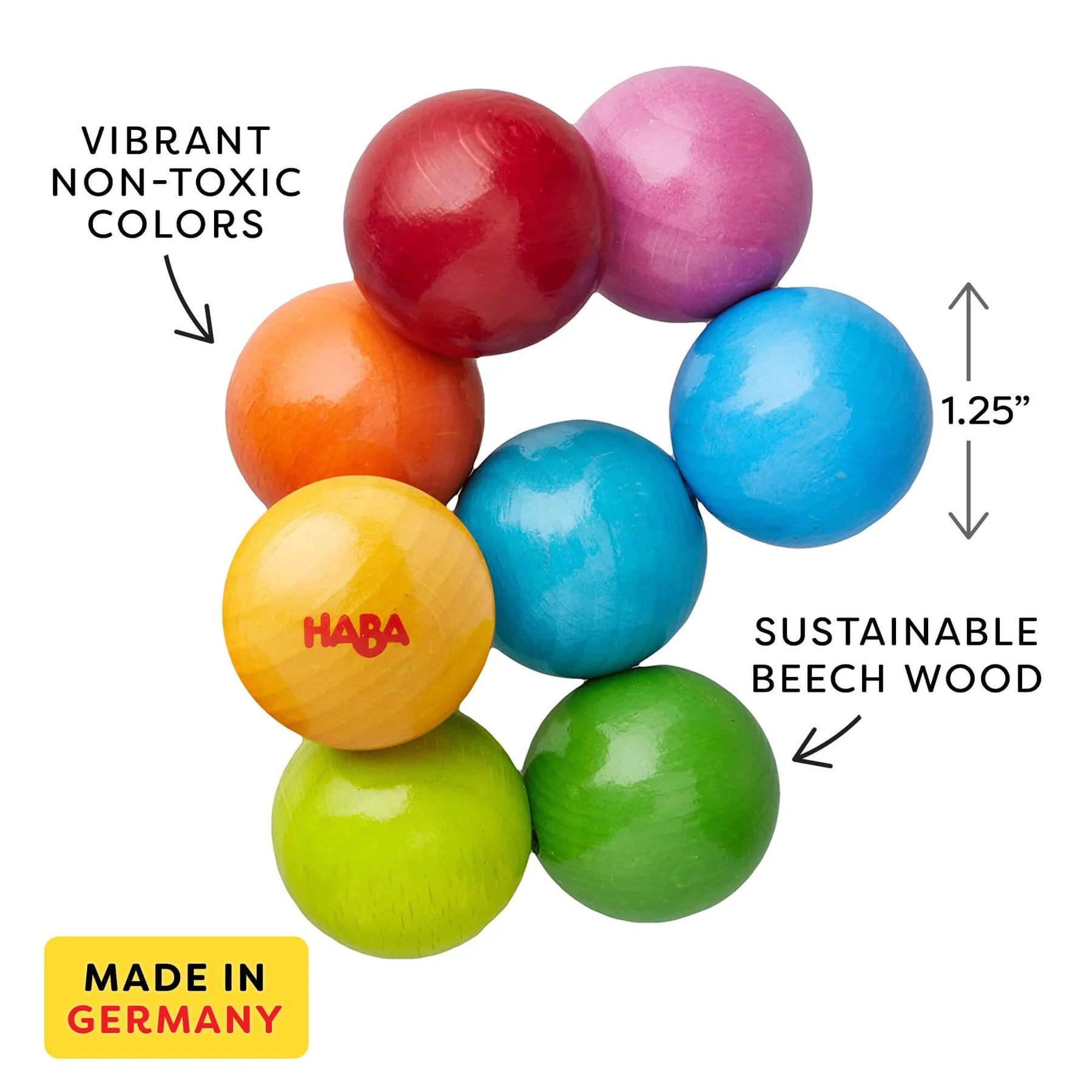 Magica Rainbow Teething and Clutching Toy