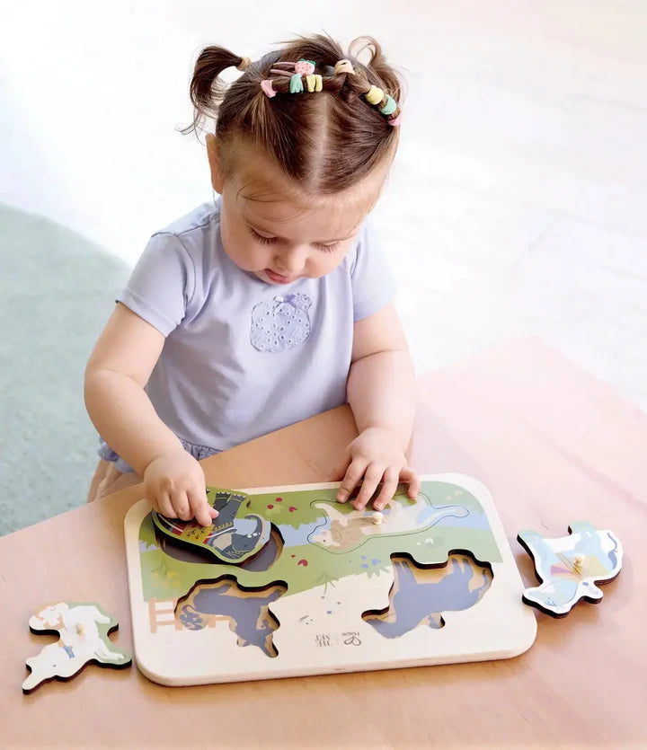 The Met - Majestic Animal Wooden Peg Puzzle