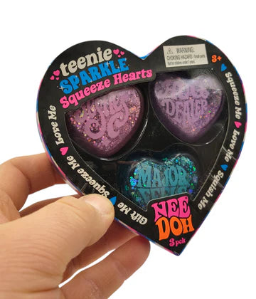Needoh - Teenie Sparkle Squeeze Hearts