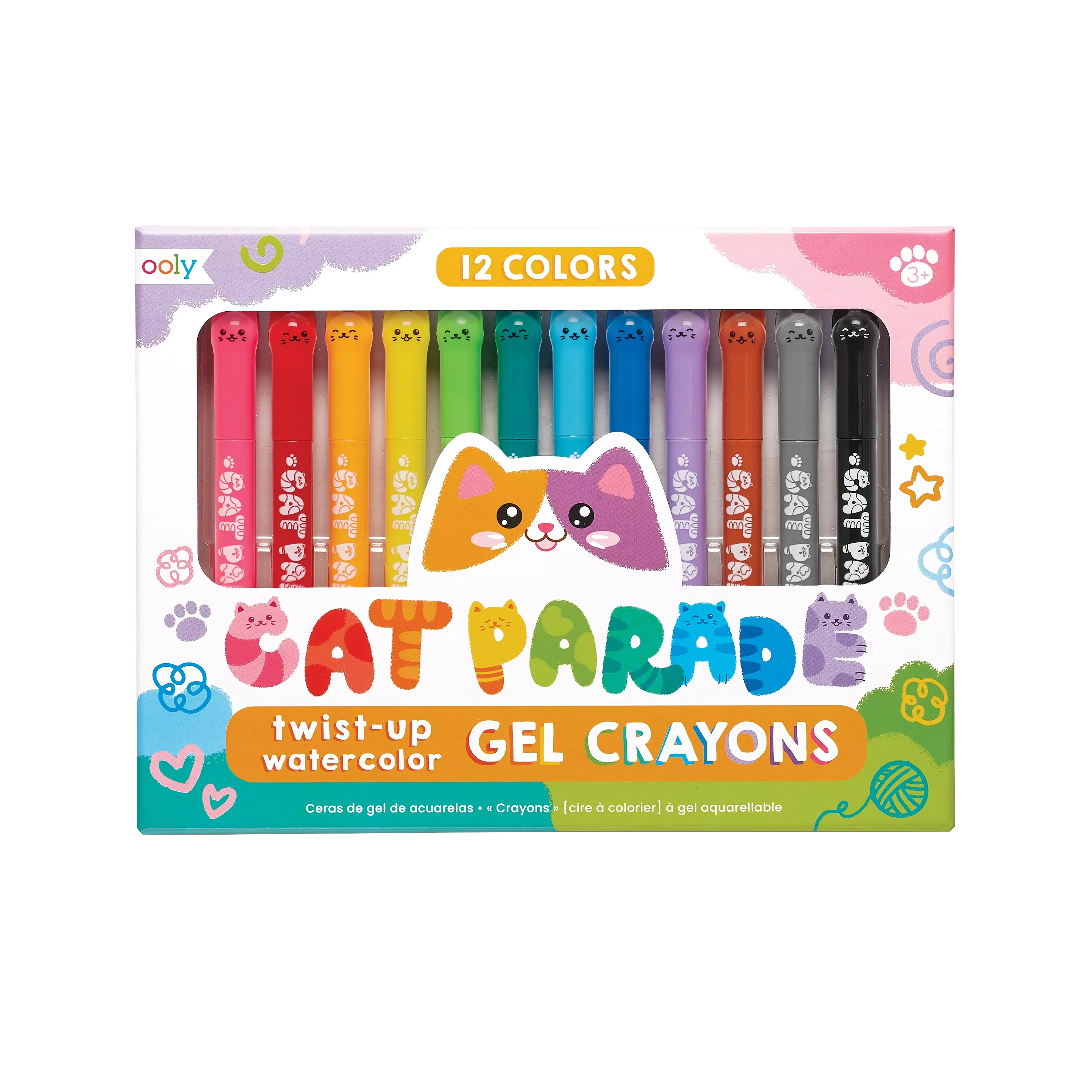 Cat Parade Gel Crayons - Set of 12