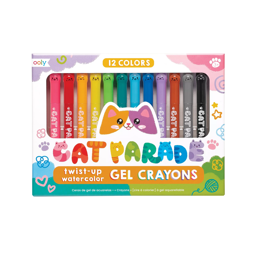 Cat Parade Gel Crayons - Set of 12