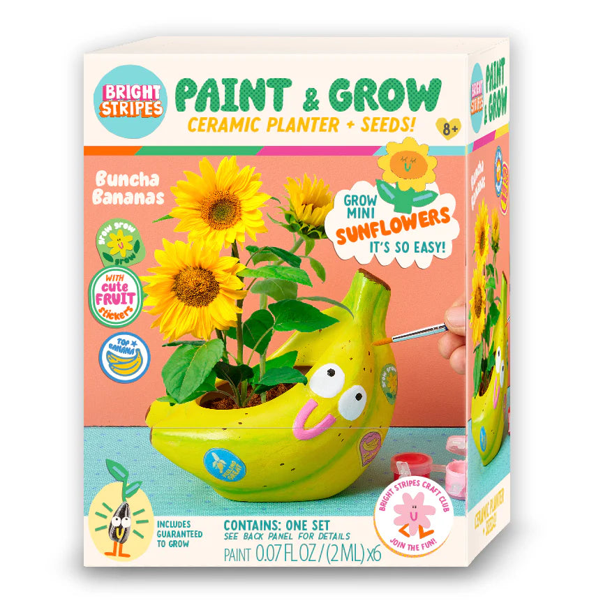 Paint and Grow Ceramic Planter and Seeds